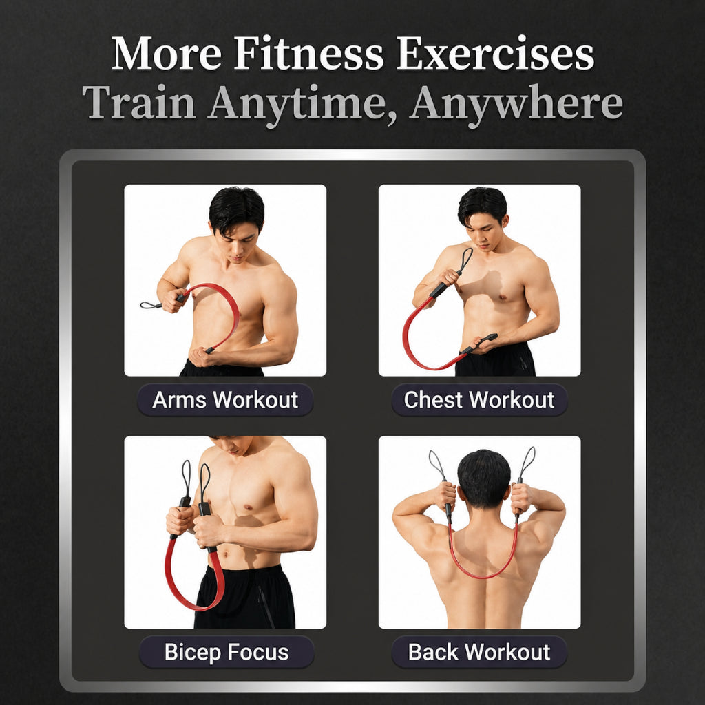 JOMO Arm Strength Trainer Power Twister Chest Expander Adjustable Resistance Home Workout 臂力器