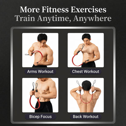 JOMO Arm Strength Trainer Power Twister Chest Expander Adjustable Resistance Home Workout 臂力器