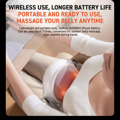 Abdominal Massager Belly Massage Belt Heating Waist Abdomen Pain Relief 揉腹仪