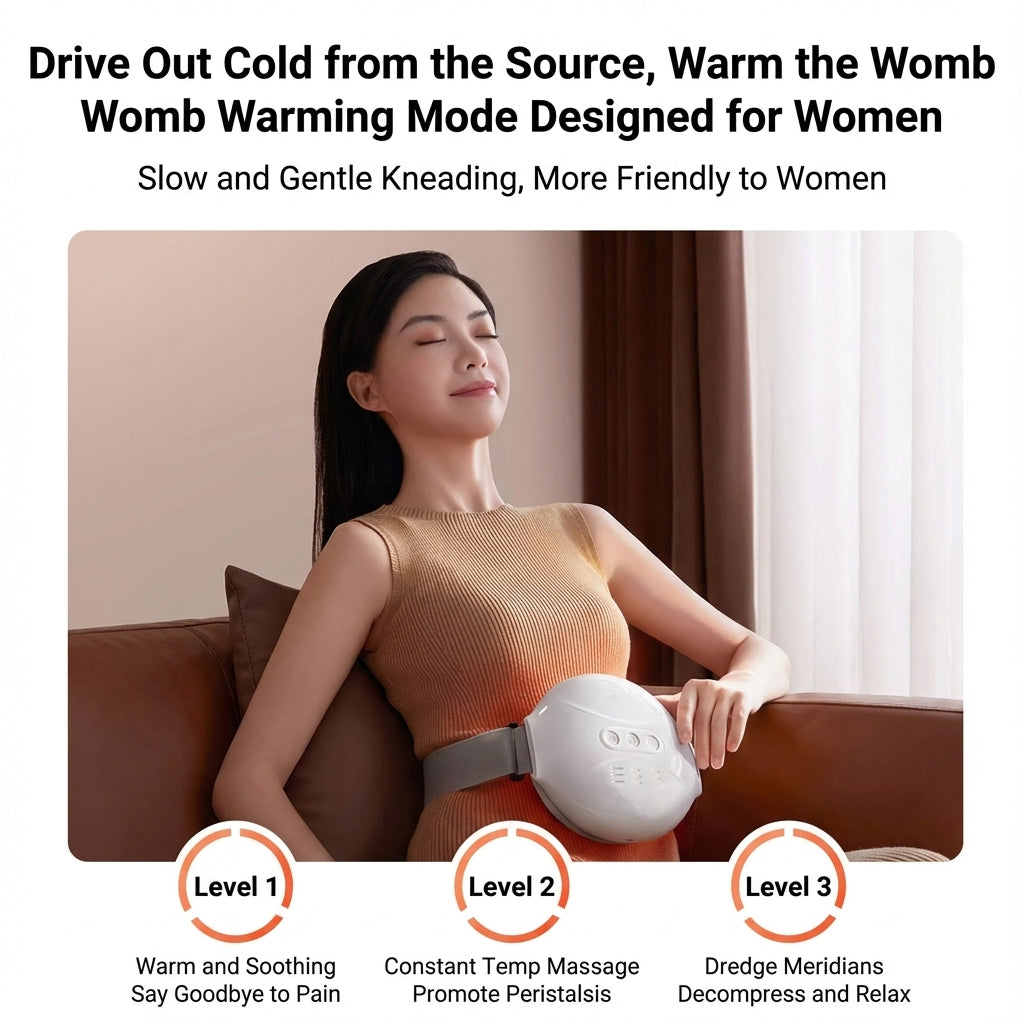 Abdominal Massager Belly Massage Belt Heating Waist Abdomen Pain Relief 揉腹仪