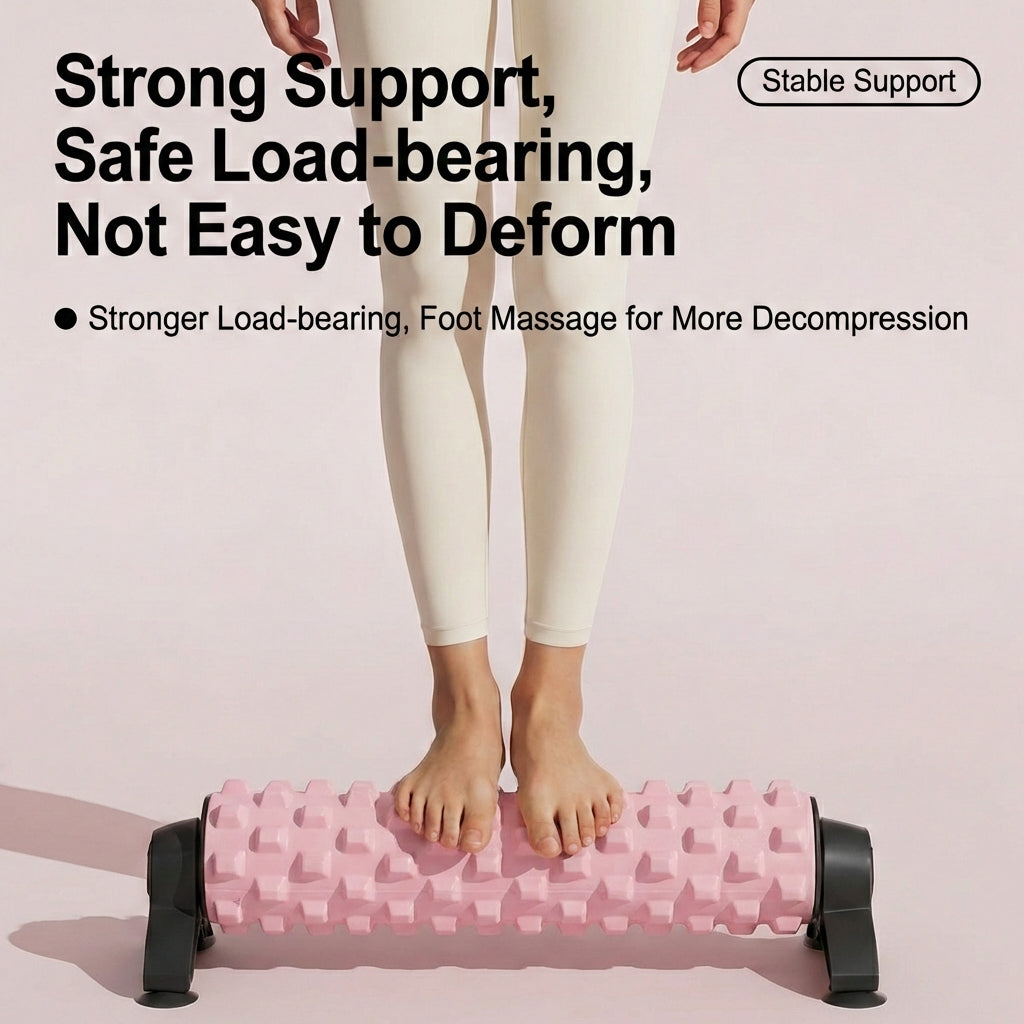 Stable Stand Yoga Foam Roller Suction Alloy Massage Pilates Muscle Fitness 瑜伽吸盘按摩泡沫轴