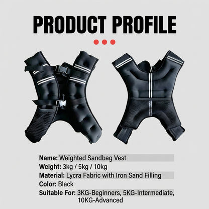 Weighted Vest Sport Running Weight Vest Workout Fitness Core Training 负重背心 | JOMO Singapore