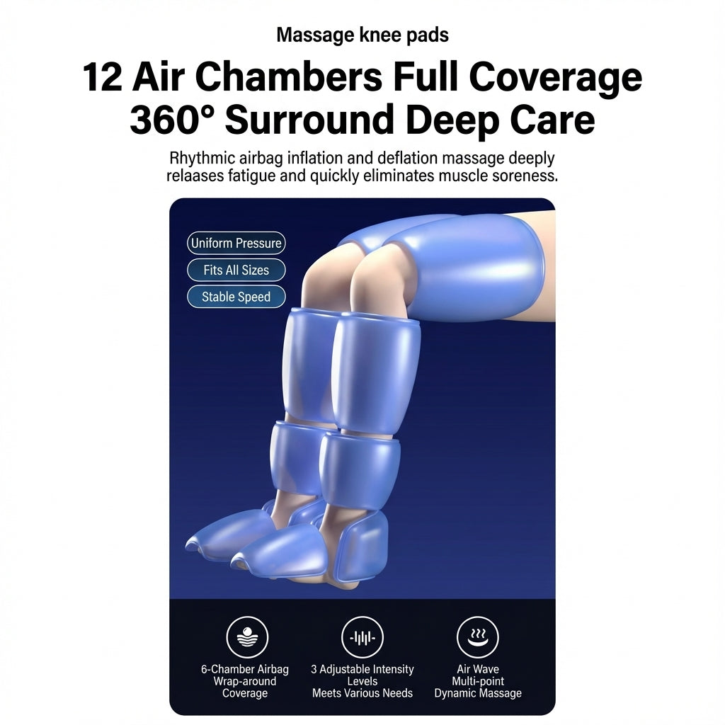 All in One Leg and Foot Massager for Circulation and Relaxation 6 Massage Modes