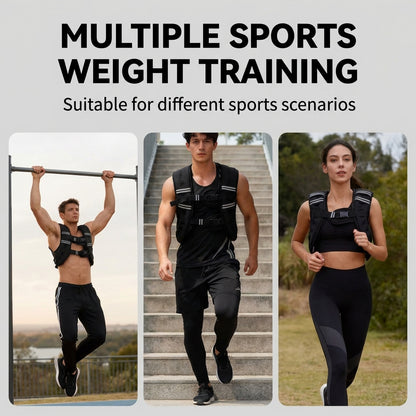 Weighted Vest Sport Running Weight Vest Workout Fitness Core Training 负重背心 | JOMO Singapore