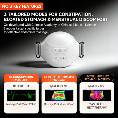 Abdominal Massager Belly Massage Belt Heating Waist Abdomen Pain Relief 揉腹仪