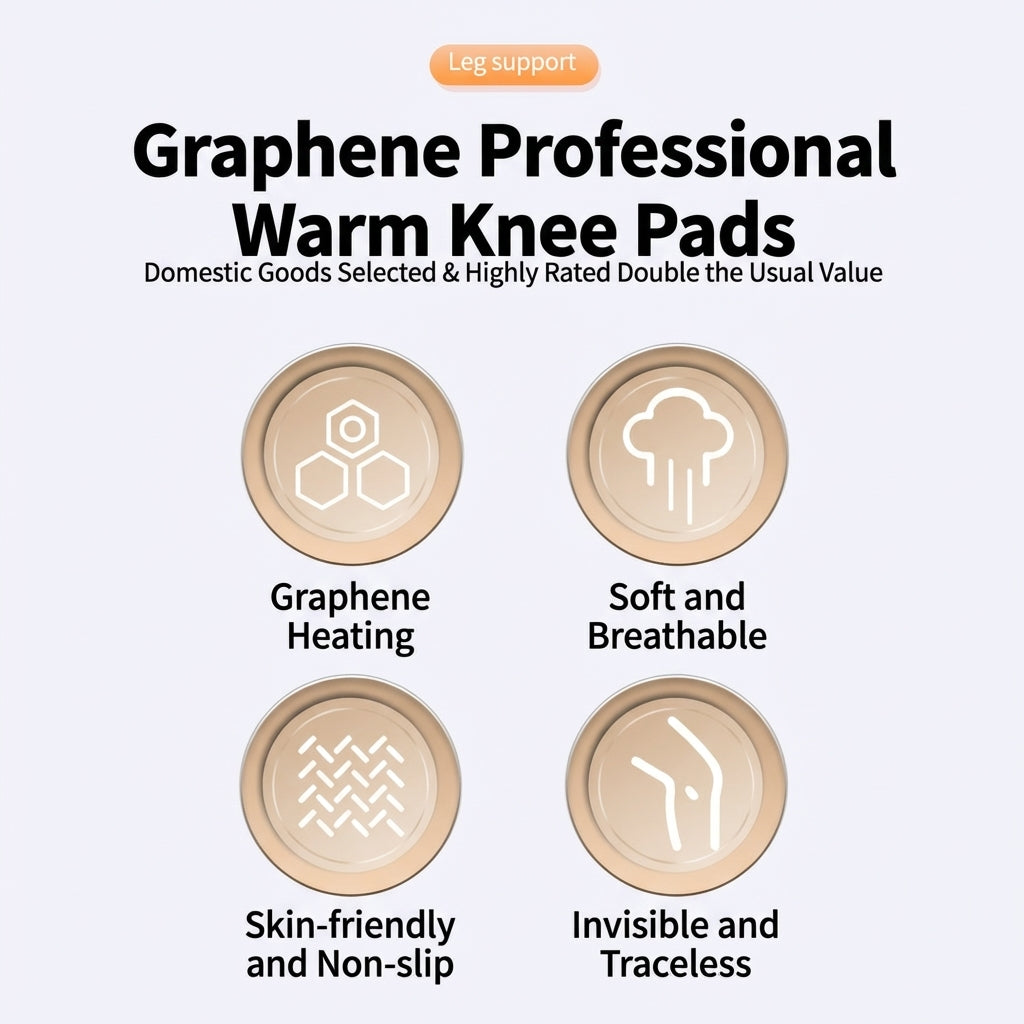Japan Graphene Knee Pad Knee Support Heat Generating Material Anti-Slip Design High Elasticity