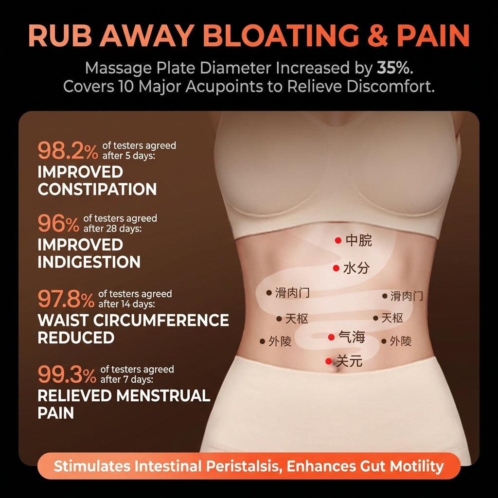 Abdominal Massager Belly Massage Belt Heating Waist Abdomen Pain Relief 揉腹仪