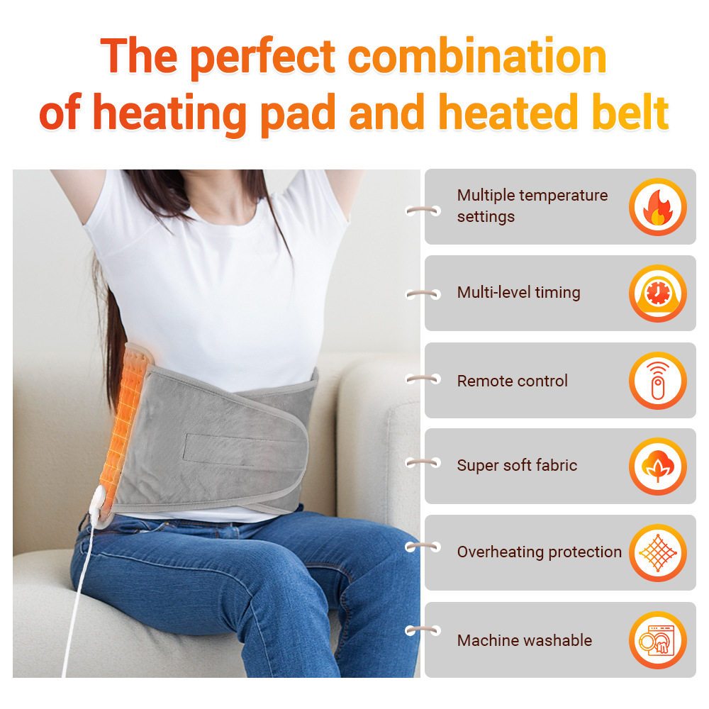 JOMO Electric Heating Pad Back Pain Massage Washable