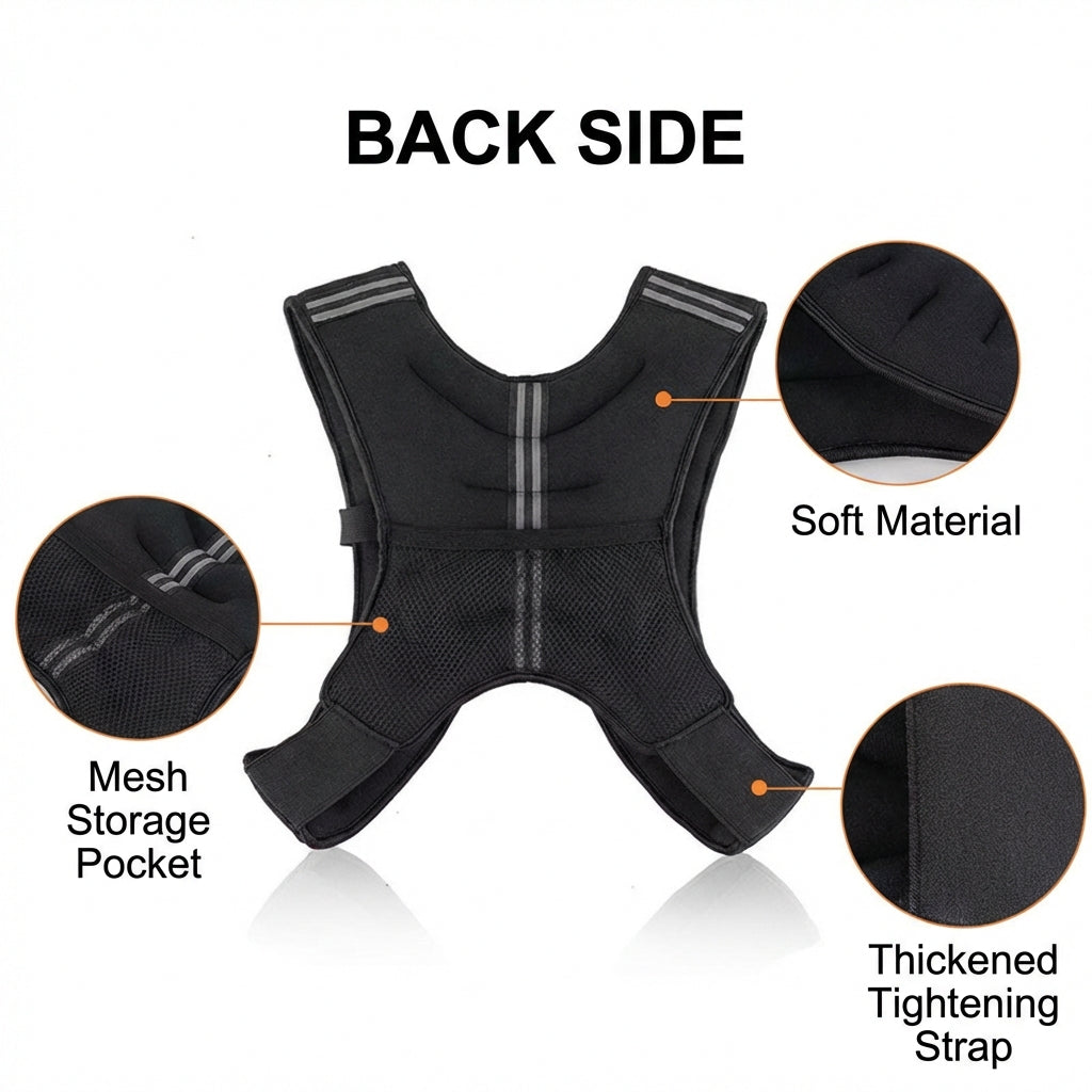 Weighted Vest Sport Running Weight Vest Workout Fitness Core Training Slimming Exercise负重背心