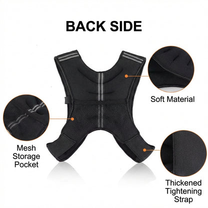 Weighted Vest Sport Running Weight Vest Workout Fitness Core Training 负重背心 | JOMO Singapore