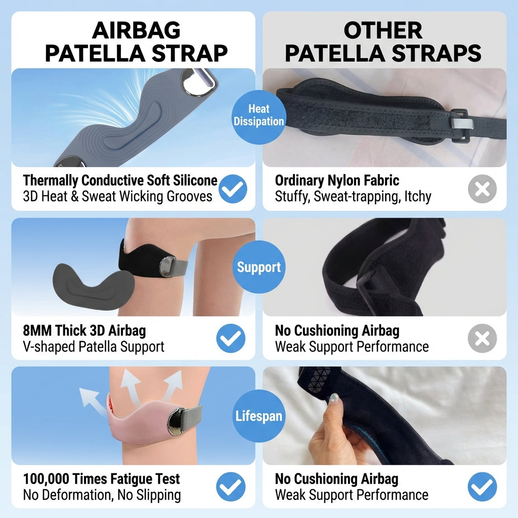 Silicone Patella Strap Knee Protector Meniscus Jump Rope Running 运动硅胶髌骨带