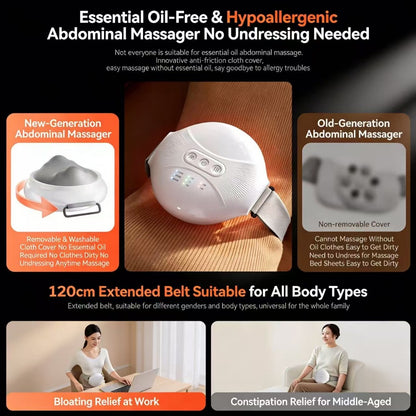 Abdominal Massager Belly Massage Belt Heating Waist Abdomen Pain Relief 揉腹仪