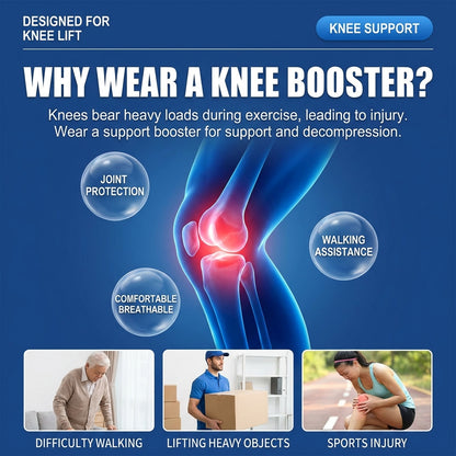 Power Knee Booster Support Joint Brace 3 Springs Lift Pain Relief Guard 膝盖助力护膝