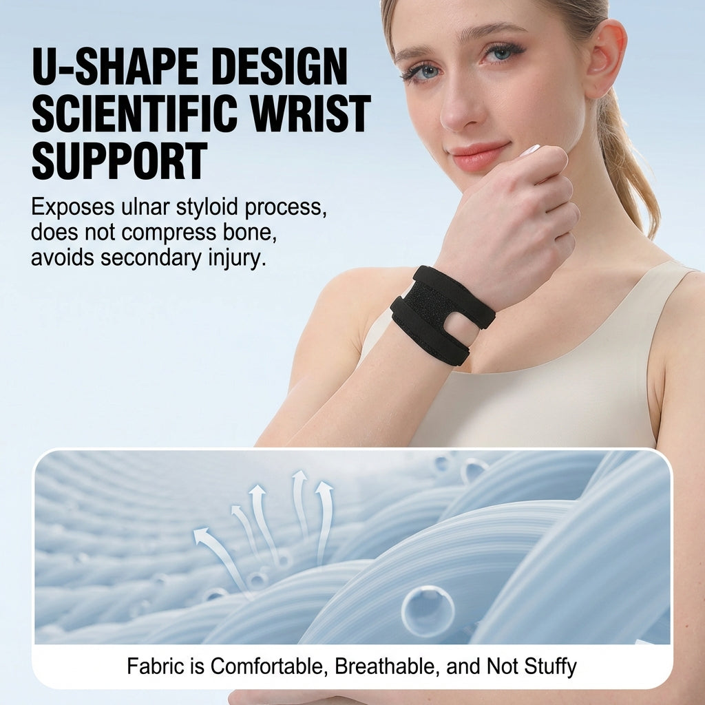 【Buy 1 Free 1】TFCC Wrist Brace U-Shaped Wrist Support Adjustable Protective Band Pain Relief 护腕