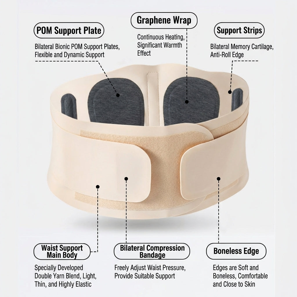JOMO Waist Support Belt Invisible Posture Support & Core Comfort Lightweight