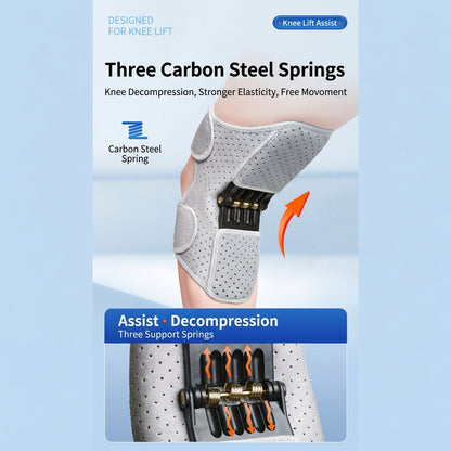 Power Knee Booster Support Joint Brace 3 Springs Lift Pain Relief Guard 膝盖助力护膝