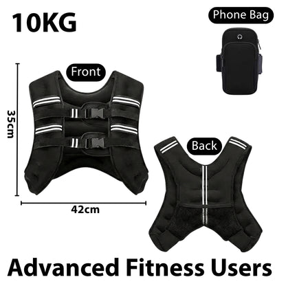 Weighted Vest Sport Running Weight Vest Workout Fitness Core Training 负重背心 | JOMO Singapore