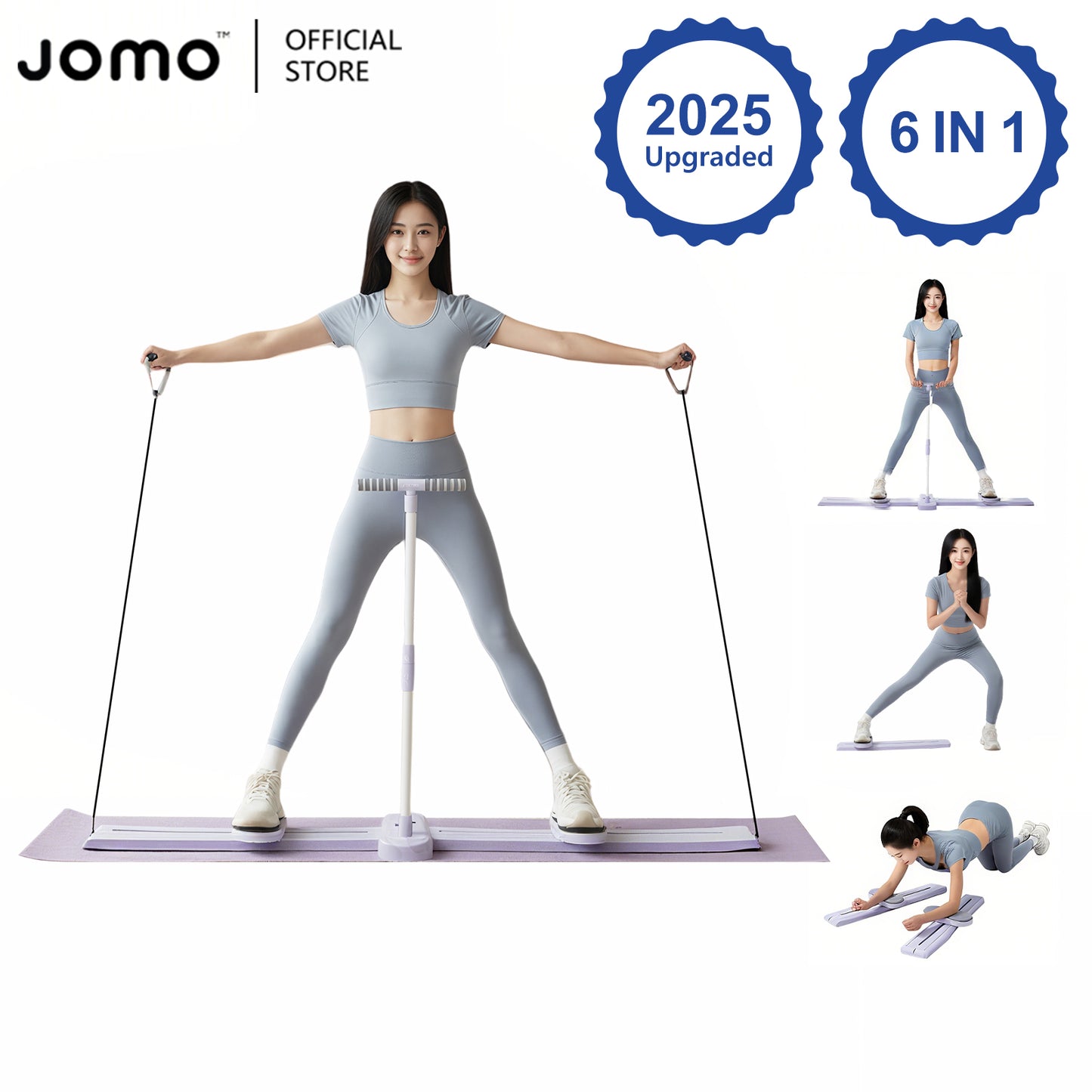 JOMO Multifunctional Split Ski Exercise Machine with Pull Rope Total Body Cardio for Home Gym