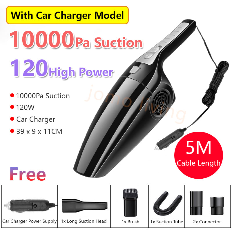 12000Pa 120W Handheld Wireless Car Home Vacuum Cleaner Powerful Suction Mini Light Portable Vacuum Bag