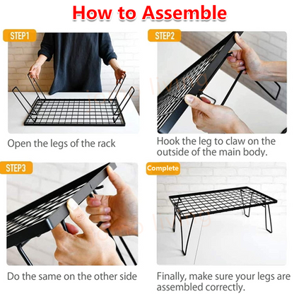 Foldable Multipurpose Rack Stacking Table Camping Table Folding Table