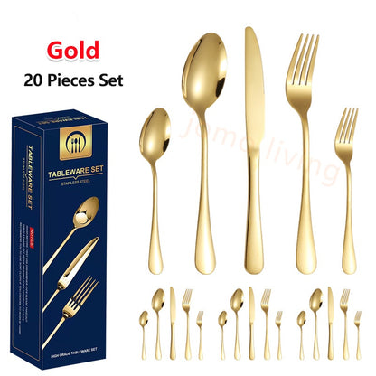 Stainless Steel 24 pcs Utensils Set Cutlery Gift Set Gift Idea