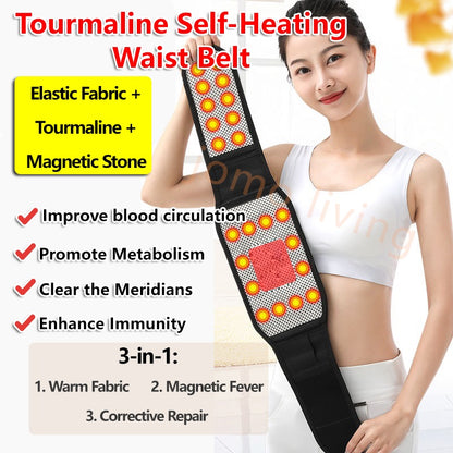 Self-heating Magnetic Waist Belt Tourmaline Self-heating Pain Relief Menstrual Heat Pad