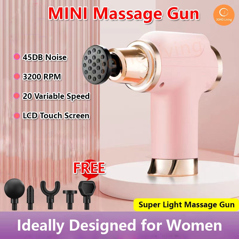 Mini Colorful Professional 30Speed 6Head Massage Gun Fascia Gun Relaxation Massager Women Massage Gun