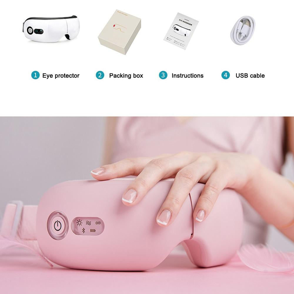 Smart 3D Portable Bluetooth Pain Relief Eye Massager Pink Eye Massager Gift Idea