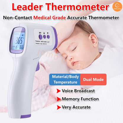 Medical Grade Non Contact Thermometer Infrared Forehead Home Thermometer Adult Child Milk Temperature | JOMO Singapore