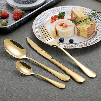 Cutlery Set 24 pieces Stainless Steel Fork Spoon Knife Tea Spoon Utensils