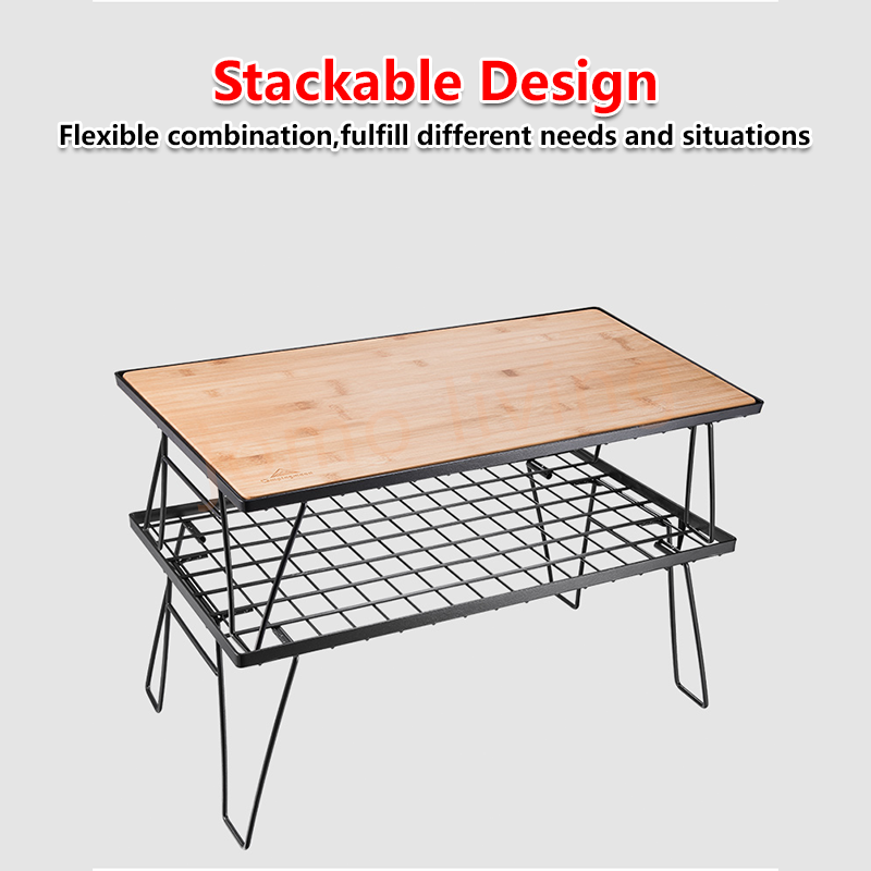 Foldable Multipurpose Rack Stacking Storage Rack Stackable Table Multipurpose Table Camping Table Folding Table