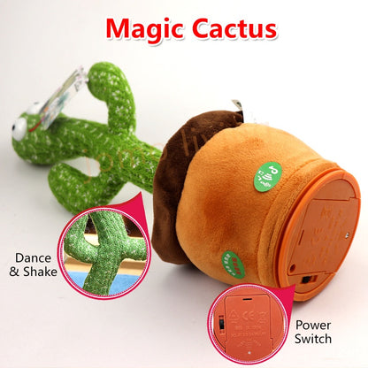 Dancing Singing Cactus with 120 Songs Plush Toy Talk Kaktus Plush Toys