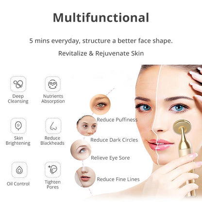 Electric Gold Facial Massager Essence Absorption Vibrator Facial Firming Beauty Device