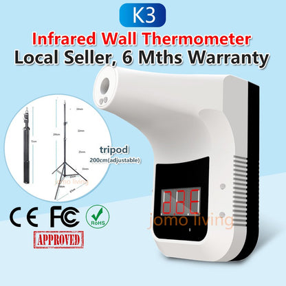 Non-Contact Wall Thermometer K3 Pro K3 Digital Infrared Forehead | JOMO Singapore