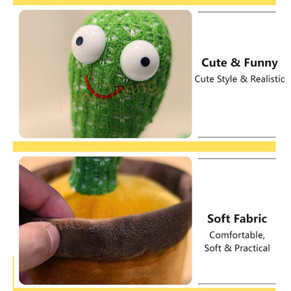 Dancing Singing Cactus with 120 Songs Plush Toy Talk Kaktus Plush Toys