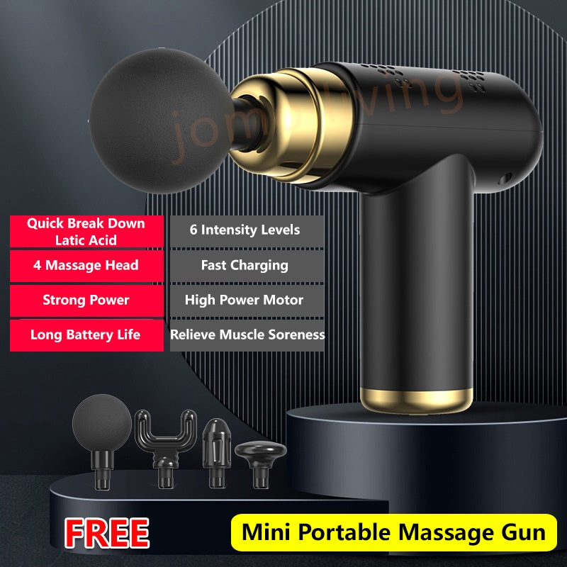 Mini Colorful Professional 30Speed 6Head Massage Gun Fascia Gun Relaxation Massager Women Massage Gun