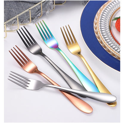 Stainless Steel Fork Spoon Multi-Color Cutlery Gift Set Utensils Set 24 pieces