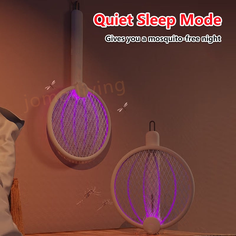 1pc New Mosquito Killer Lamp USB Rechargeable Electric Foldable Mosquito  Killer Racket Fly Swatter 3000V Repellent Lamp