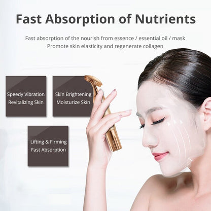 Electric Gold Facial Massager Essence Absorption Vibrator Facial Firming Beauty Device