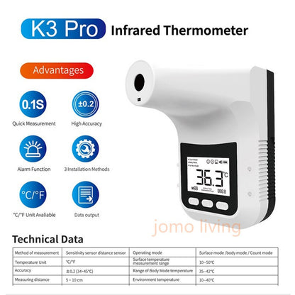 Wall-Mounted Thermometer K3 Pro K3 Non-Contact Digital Infrared Forehead | JOMO Singapore