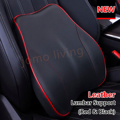 Memory Foam Waist Lumbar Neck Support Set Car Back Seat Cushion