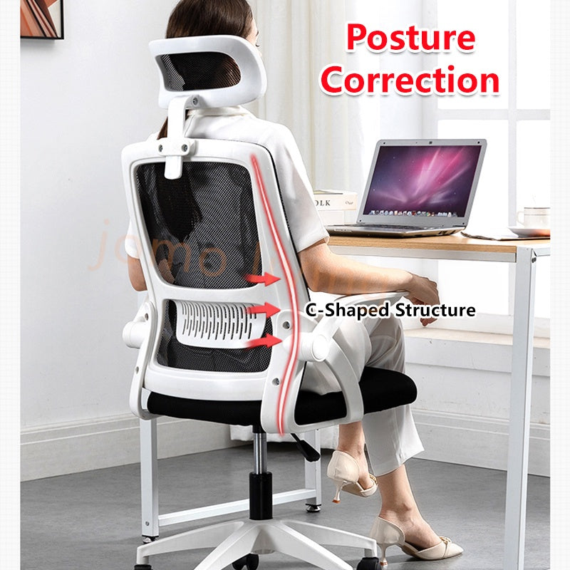 Ergonomic Comfort Office Chair Latex Cushion Backrest with footrest Leather Chair