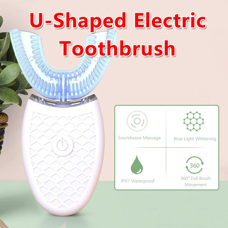 U-shaped Smart Electric Toothbrush Full-automatic Massage Blue Light Whitening Adult Toothbrush Automatic