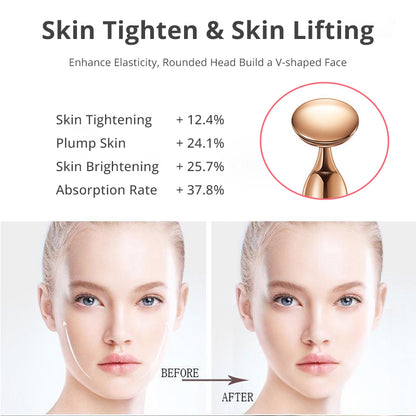 Electric Gold Facial Massager Essence Absorption Vibrator Facial Firming Beauty Device