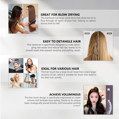 Rib Bone Hair Massage Comb Curved Scalp Hair Styling Comb Hair Volumizing