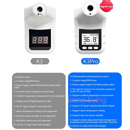 Wall-Mounted Thermometer K3 Pro K3 Non-Contact Digital Infrared Forehead | JOMO Singapore