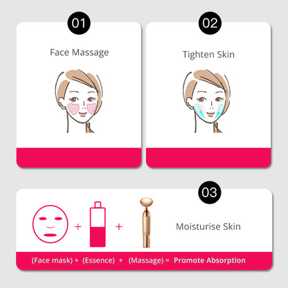 Electric Gold Facial Massager Essence Absorption Vibrator Facial Firming Beauty Device