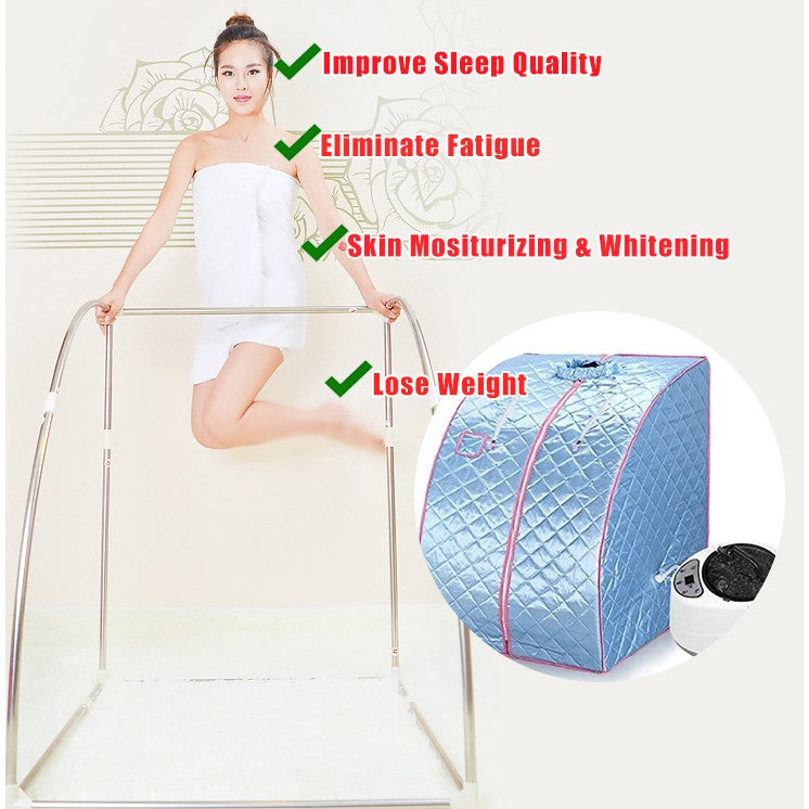 Portable Sauna Steamer Personal Home Spa Steam Sauna Lose Weight Body Slimming Therapy