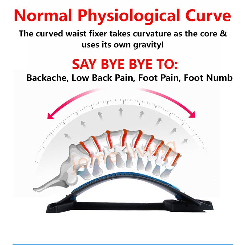 Lumbar Stretcher Back Waist Lumbar massager Fitness stretch Relax Lumbar Spine Support Acupuncture Massage