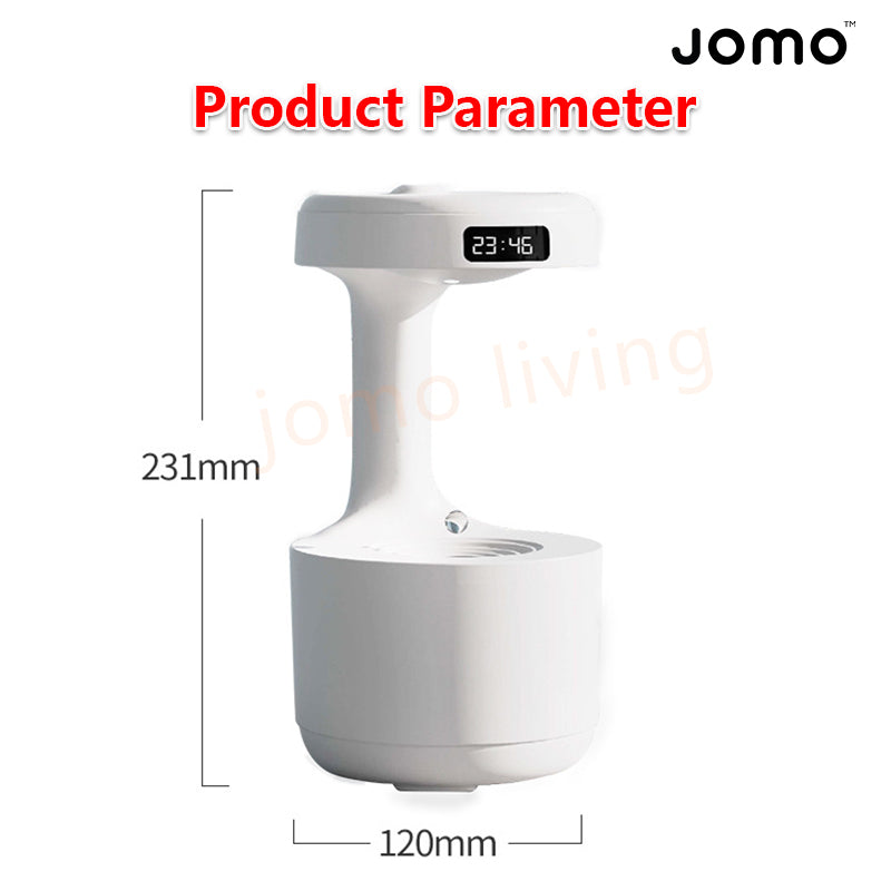 JOMO Anti Gravity Humidifier Digital Clock Night Light Nano Spray Smar –  JomoSg